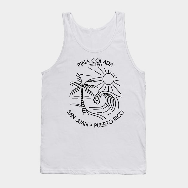 Pina Colada - 1954 - Liquid sunshine Tank Top by All About Nerds